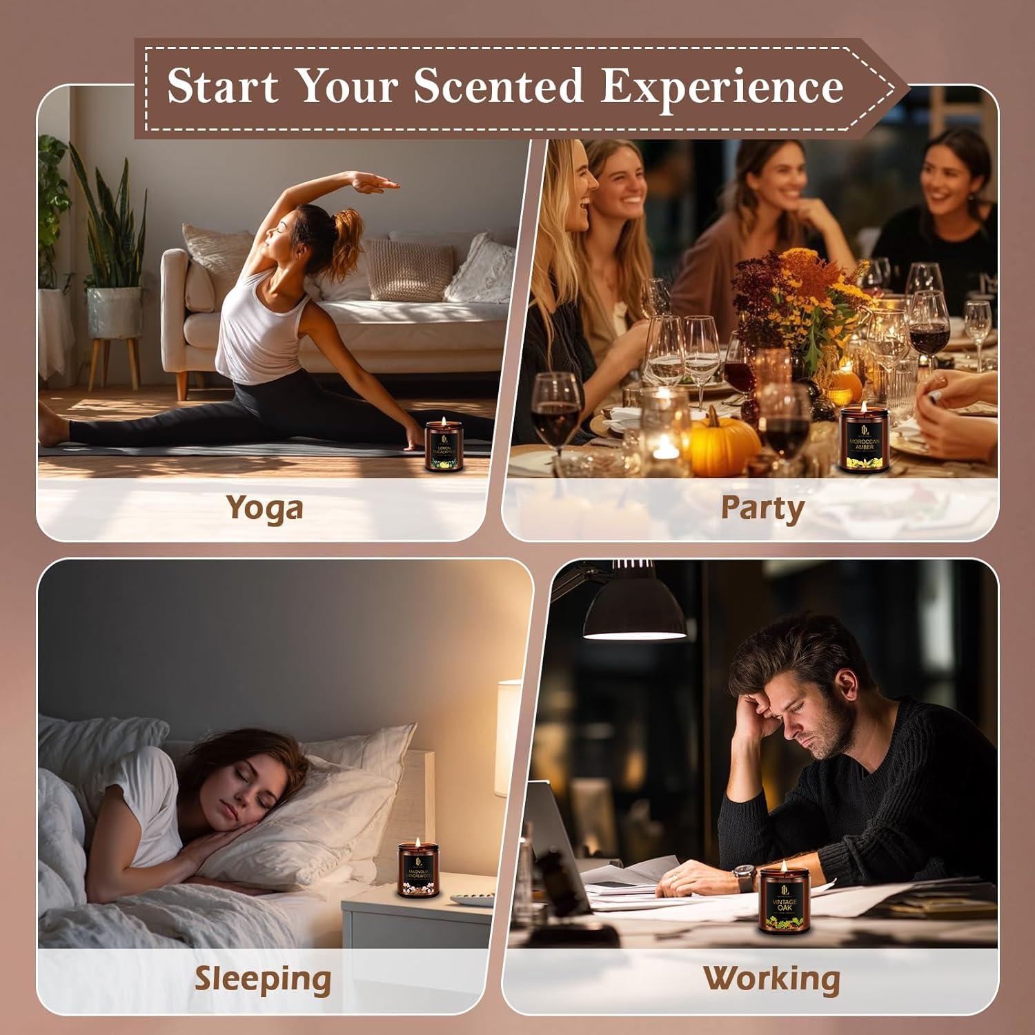 Juego de Velas Aromáticas 4 Pack DL DREAMY DEWLA - Soja 200 Horas