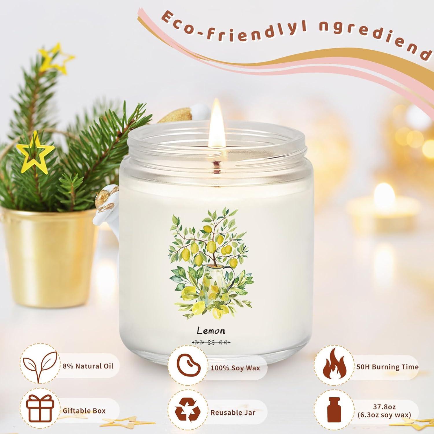 Juego de Velas Aromáticas Yinuo - 6 Pack Cera de Soja 198g