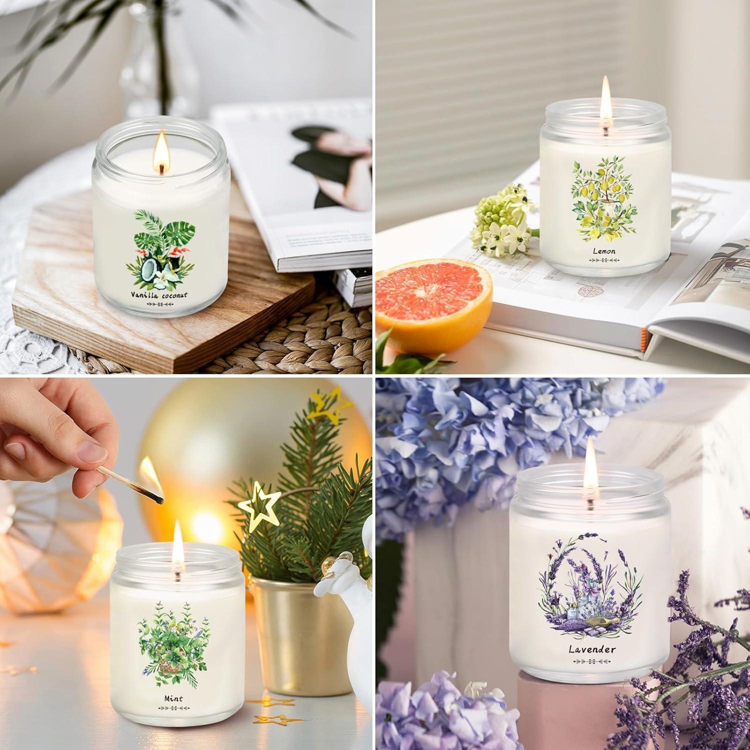 Juego de Velas Aromáticas Yinuo - 6 Pack Cera de Soja 198g