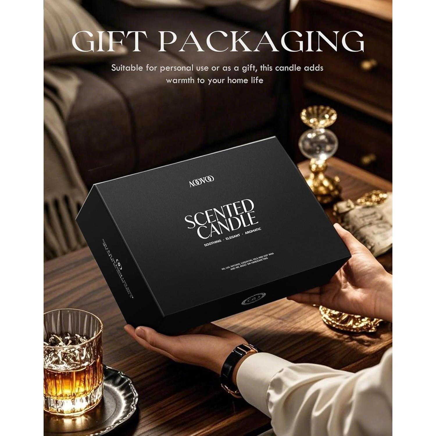 Conjunto de Velas Aromáticas AOOVOO - 6 Fragancias Masculinas