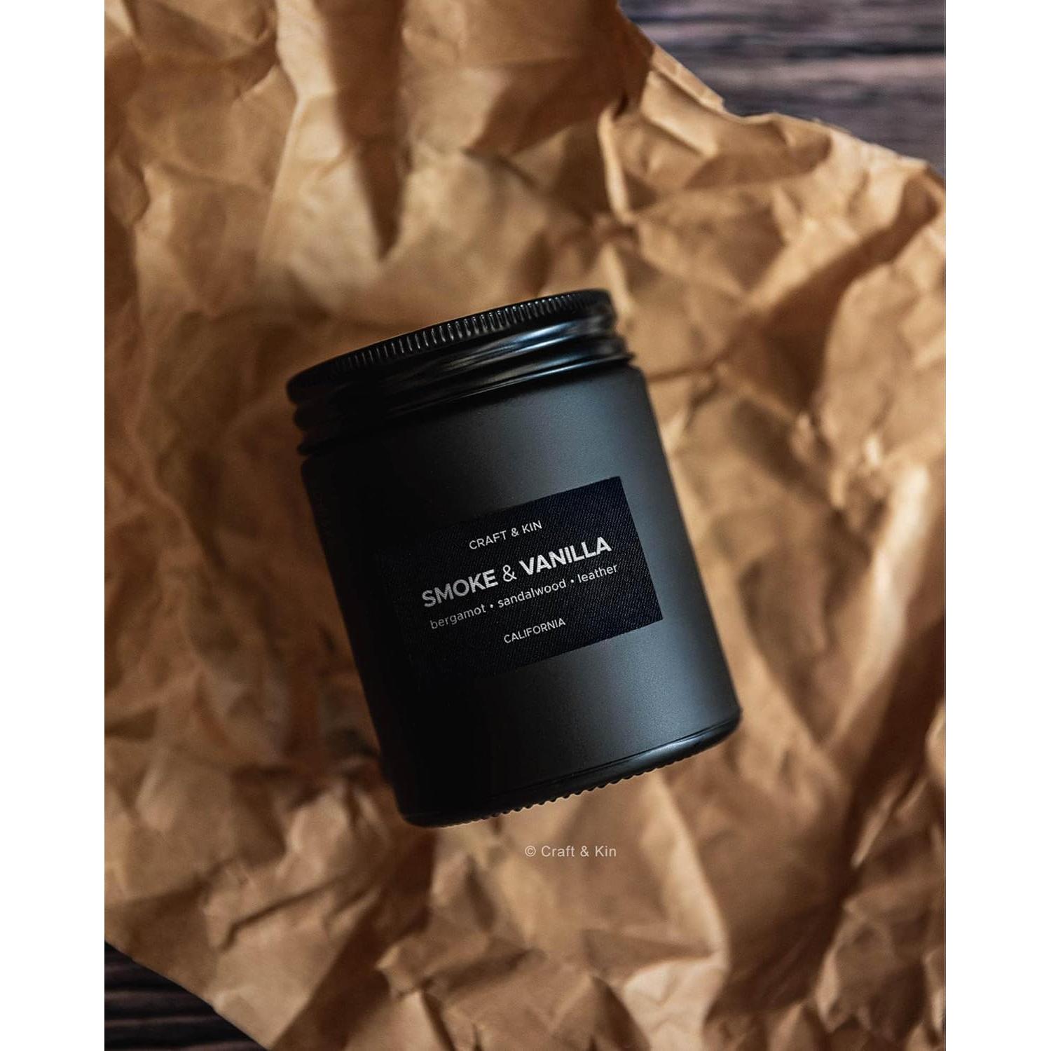 Vela Aromática Craft & Kin Humo y Vainilla 7.6oz - Soja