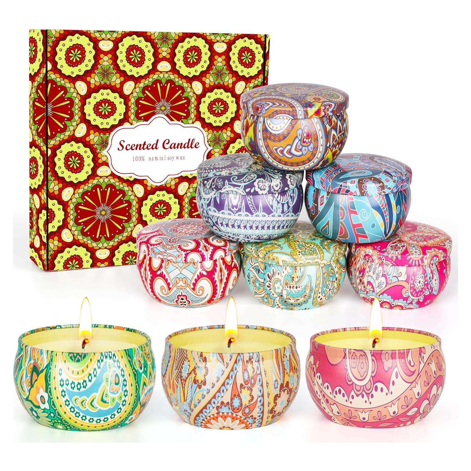 Set de 9 Velas Aromáticas OFUN de Cera de Soja 140-200 Horas