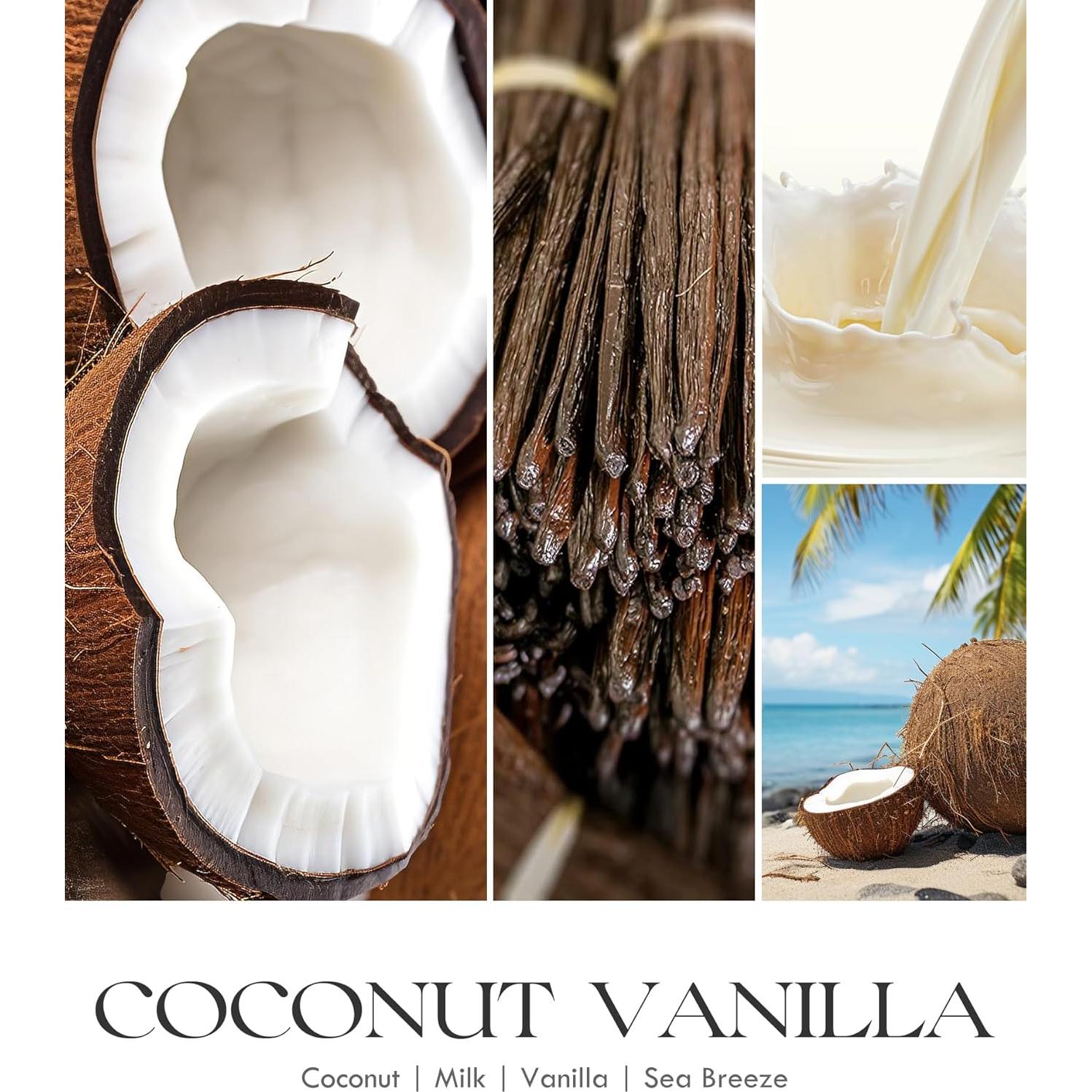 Vela Aromática de Cera de Soja AOOVOO Coco Vainilla 622g