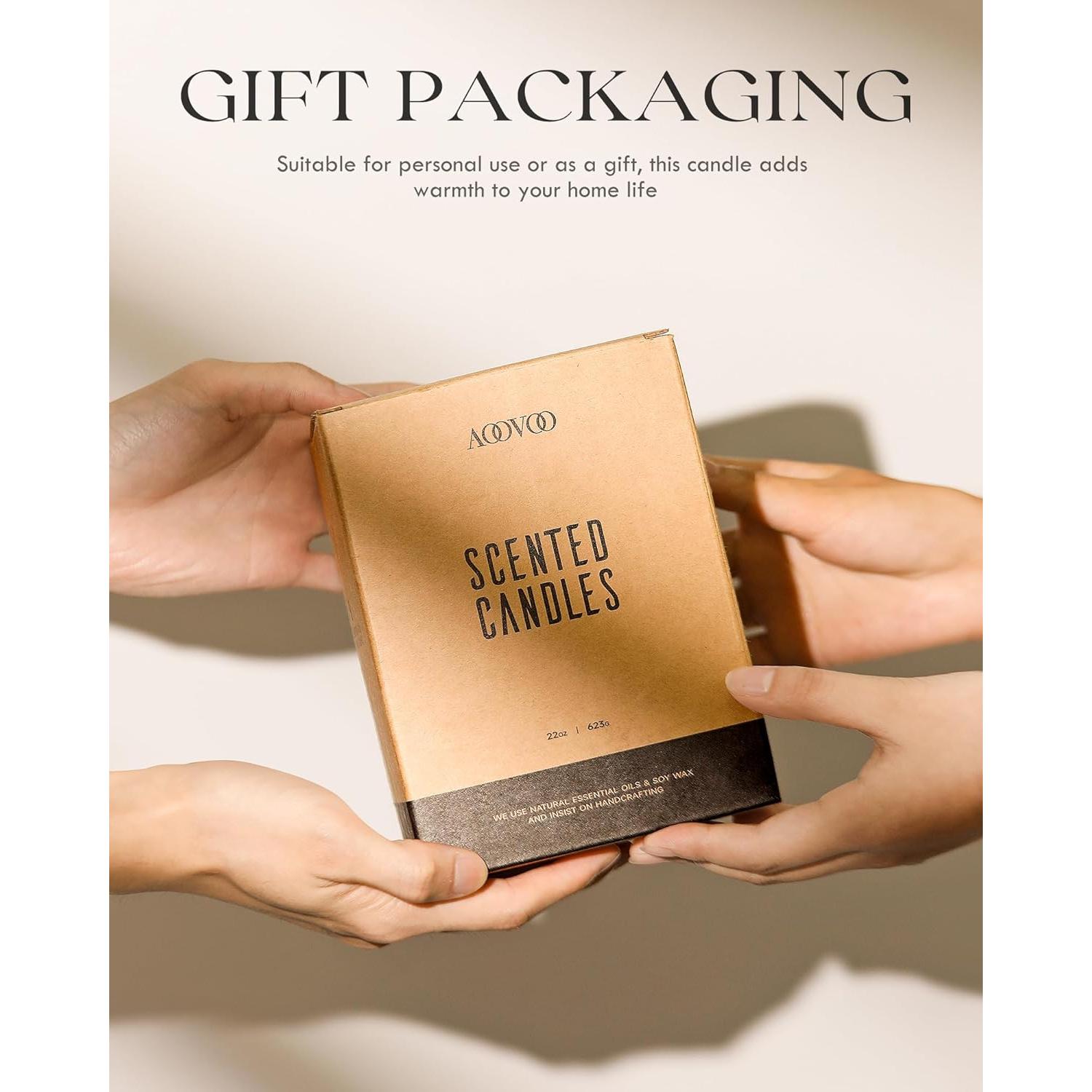 Vela Aromática de Cera de Soja AOOVOO Coco Vainilla 622g