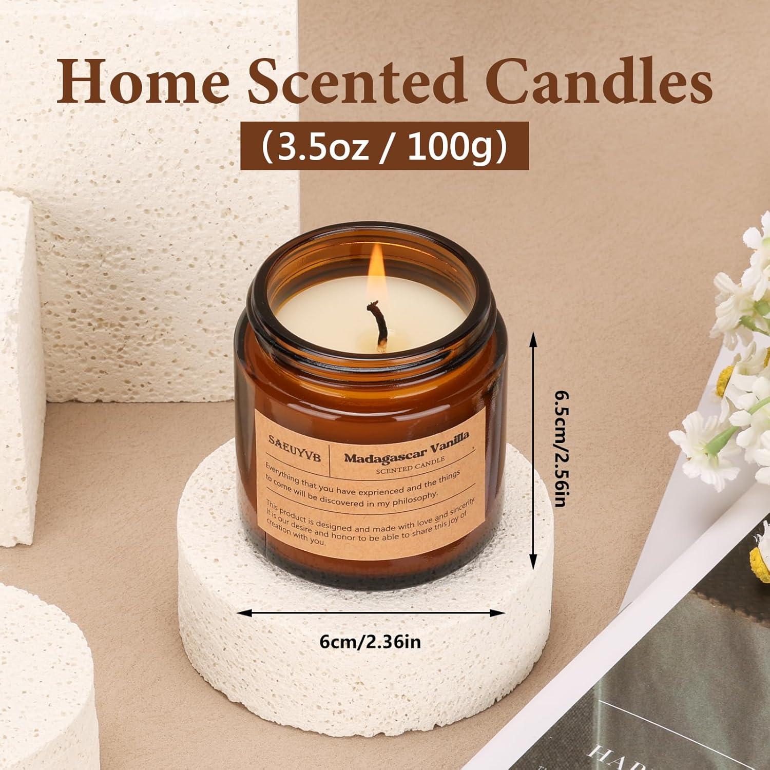 Set de 12 Velas Aromáticas de Soja SAEUYVB - 20 horas