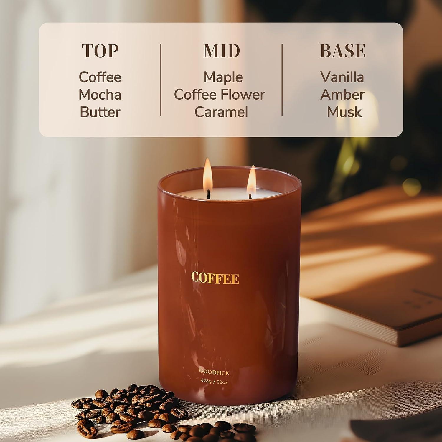 Vela Aromática de Soja Goodpick 622 g Café 120 Horas Quema