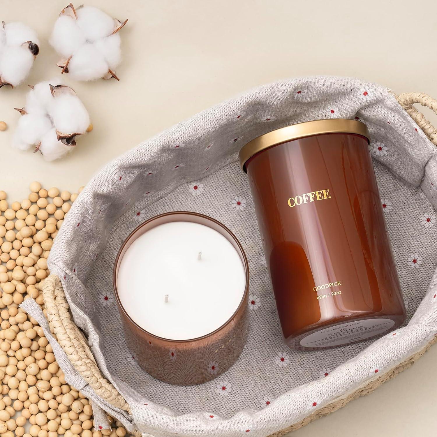 Vela Aromática de Soja Goodpick 622 g Café 120 Horas Quema