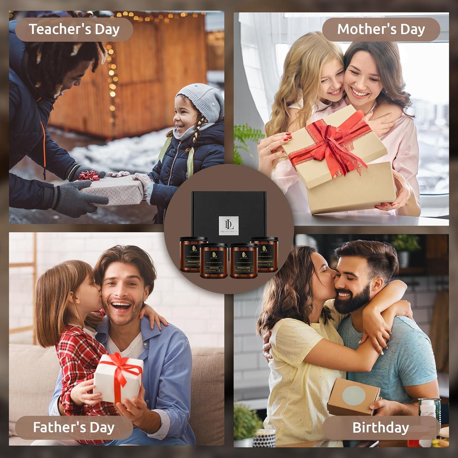 Juego de Velas Aromáticas Soja Dreamy Dewla 4 Paquete 198g