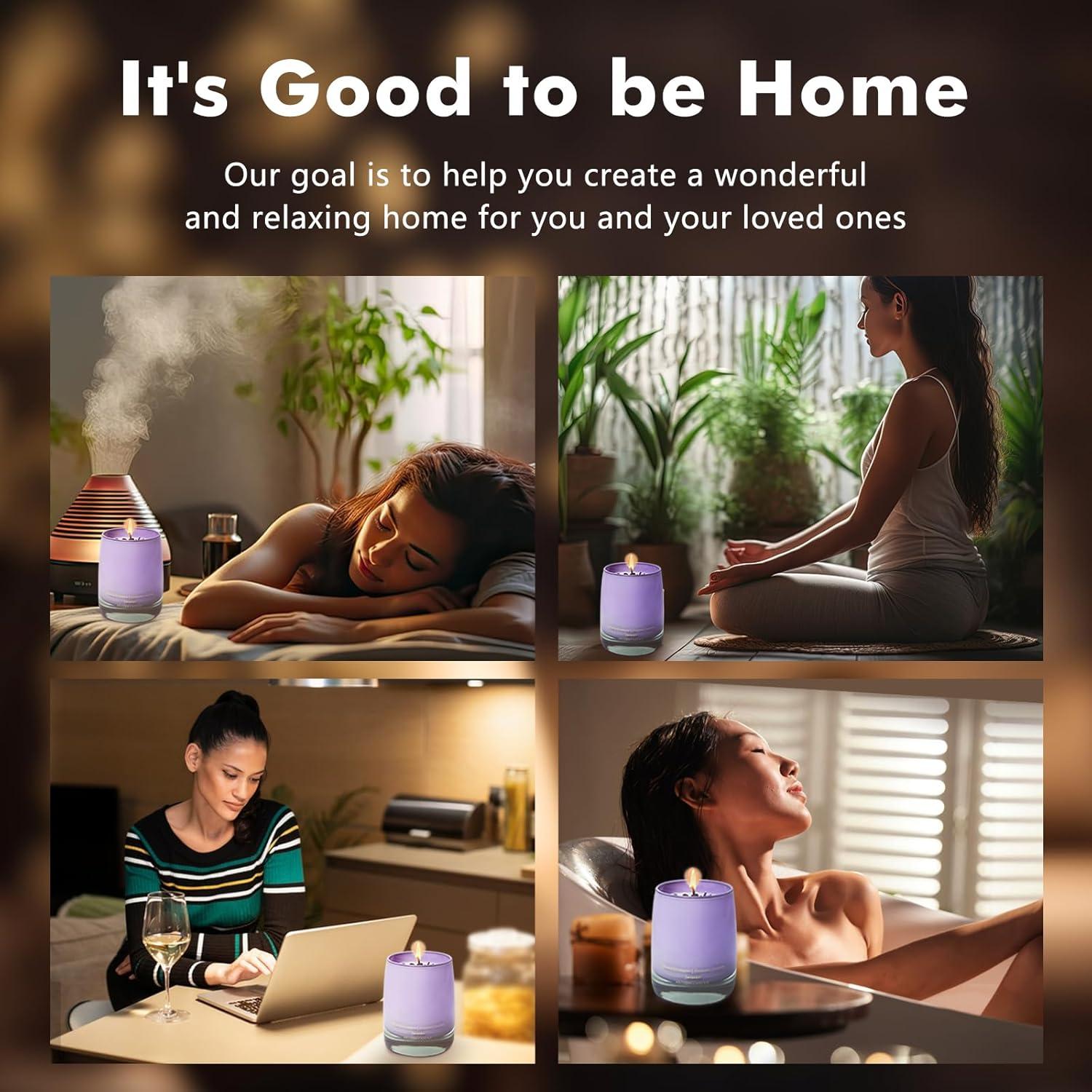 Vela Aromática de Lavanda y Vainilla AROZEN 10oz Cera Soja 55H