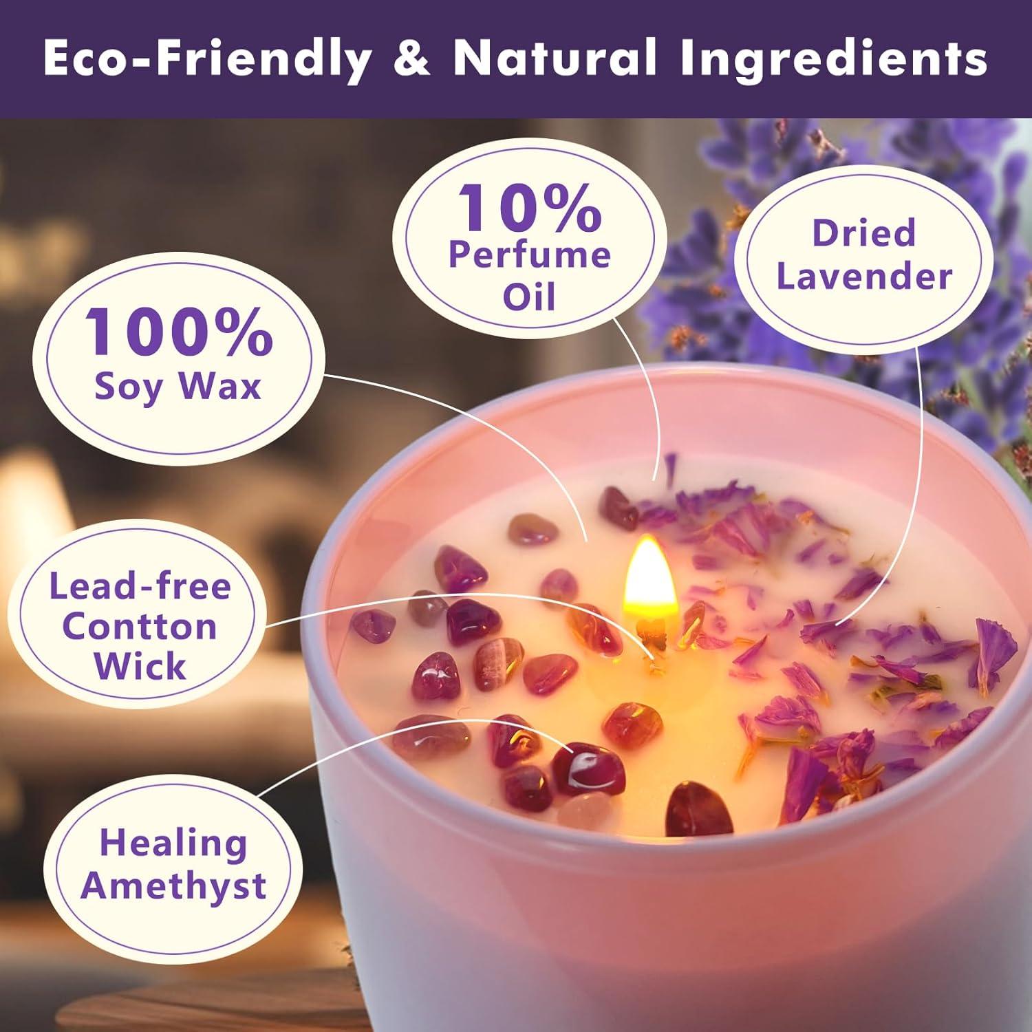 Vela Aromática de Lavanda y Vainilla AROZEN 10oz Cera Soja 55H