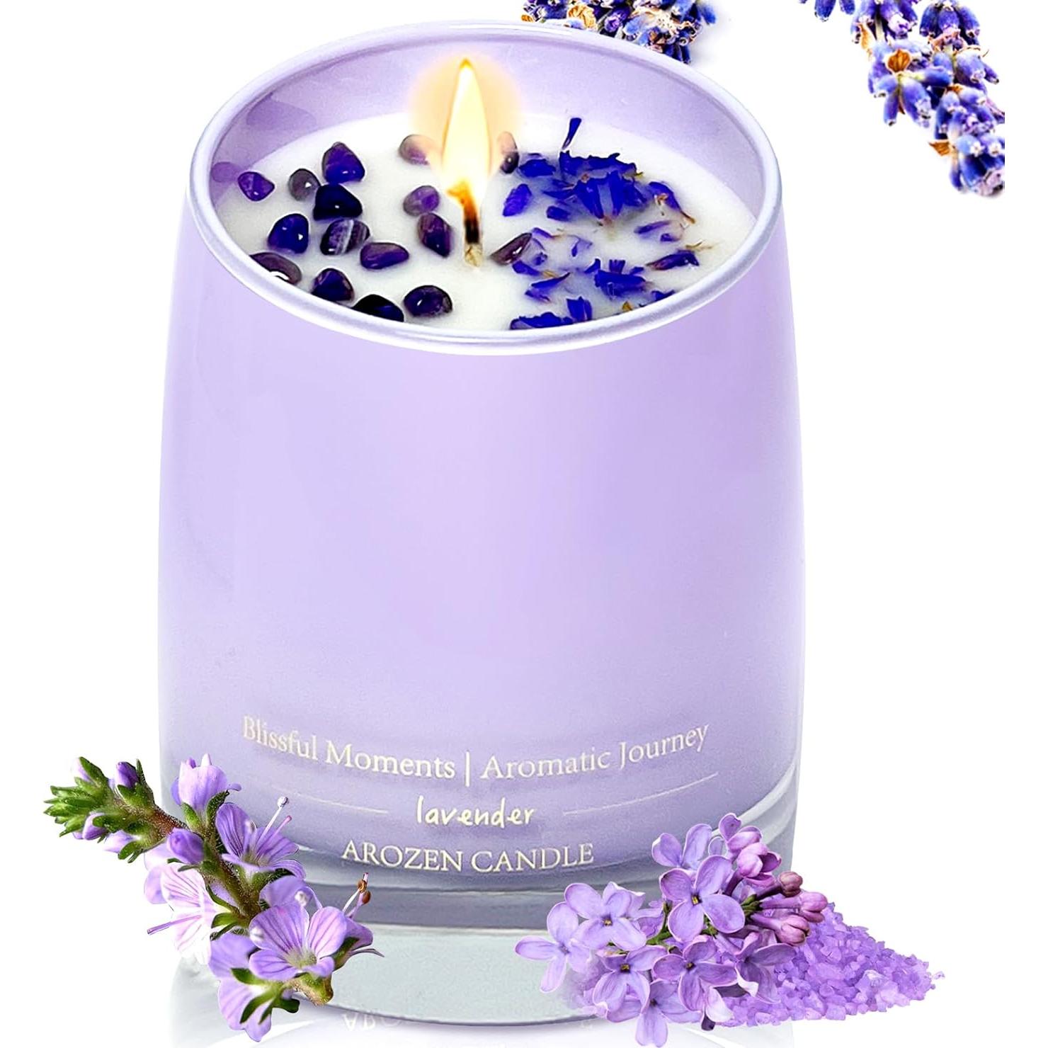 Vela Aromática de Lavanda y Vainilla AROZEN 10oz Cera Soja 55H