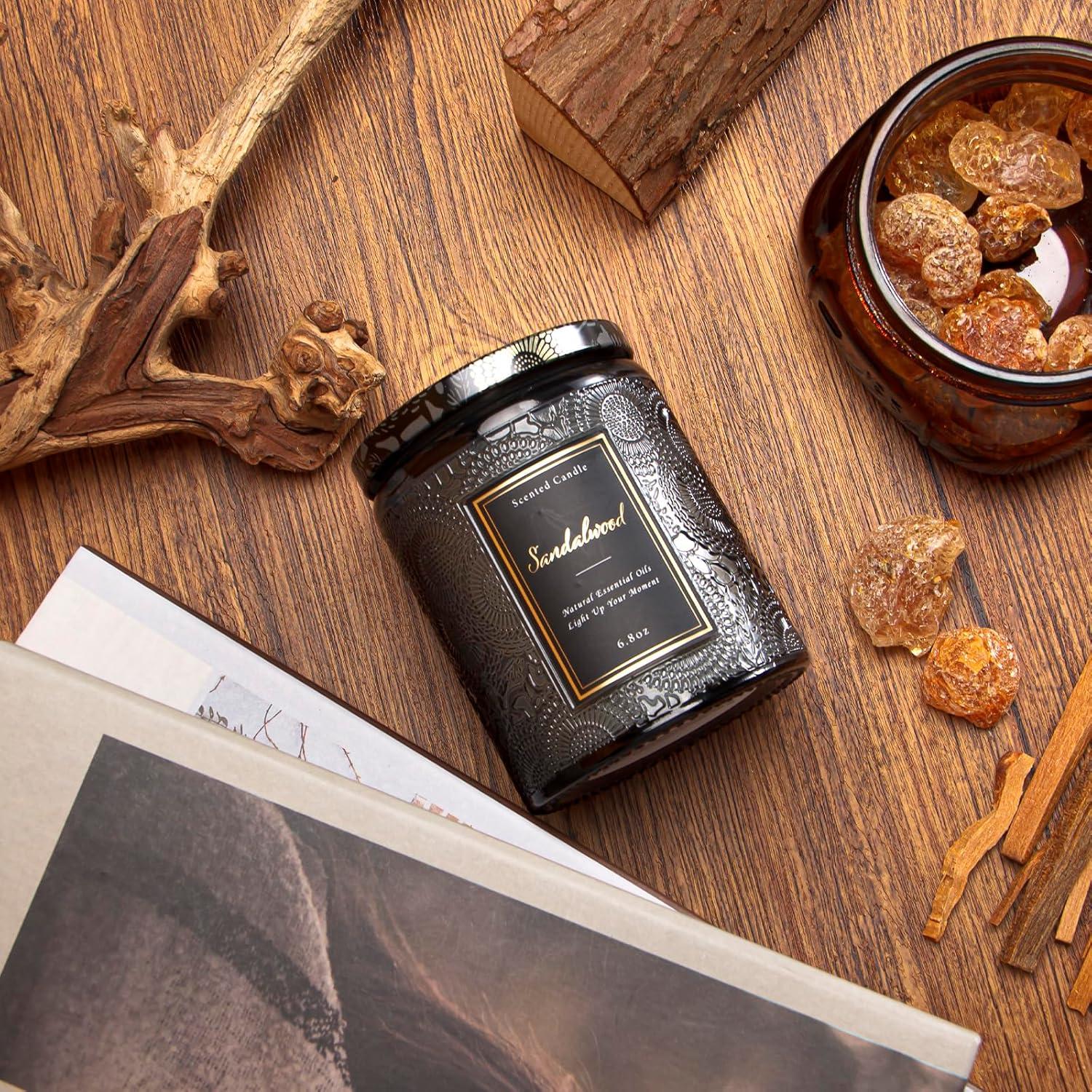 Vela Aromática de Sándalo Azulfra 193 g Cera de Soja Ecológica