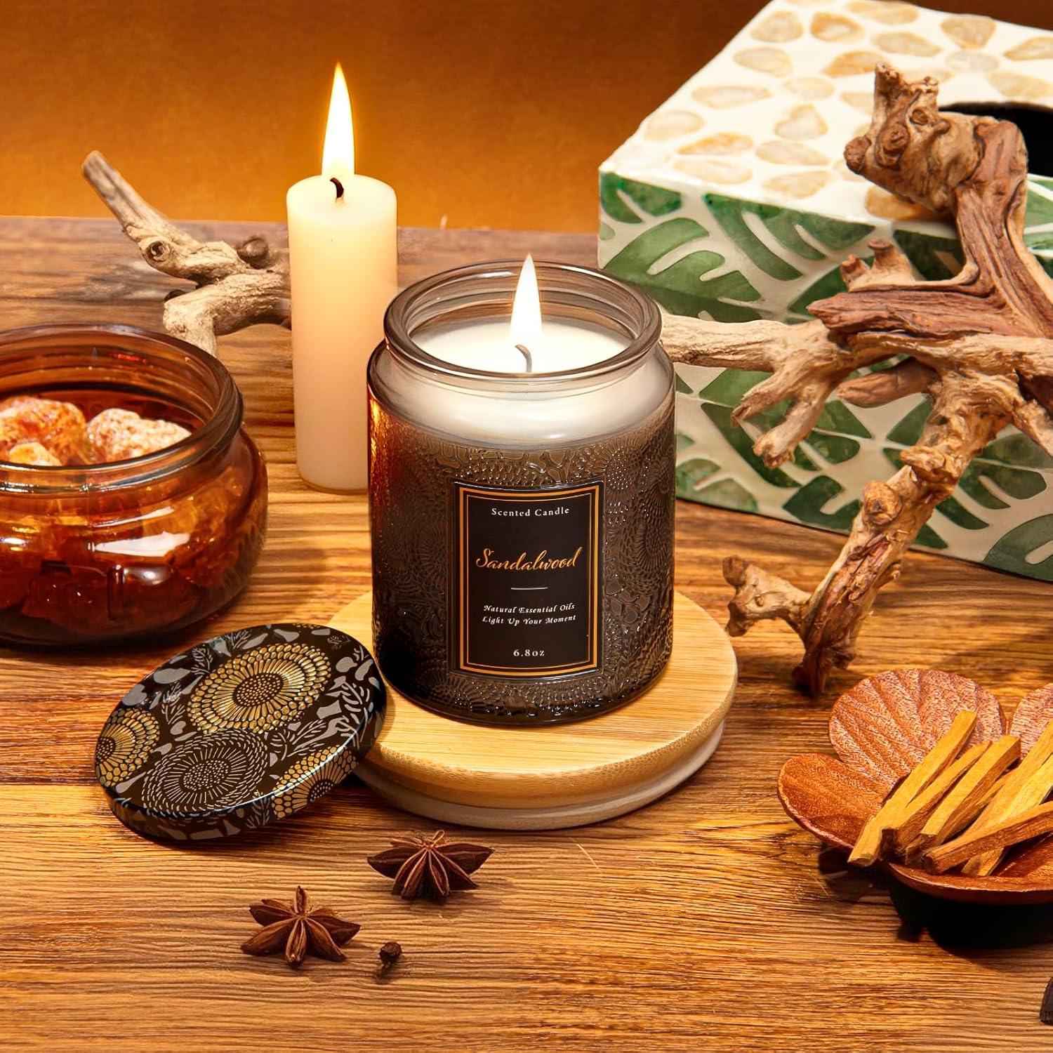 Vela Aromática de Sándalo Azulfra 193 g Cera de Soja Ecológica