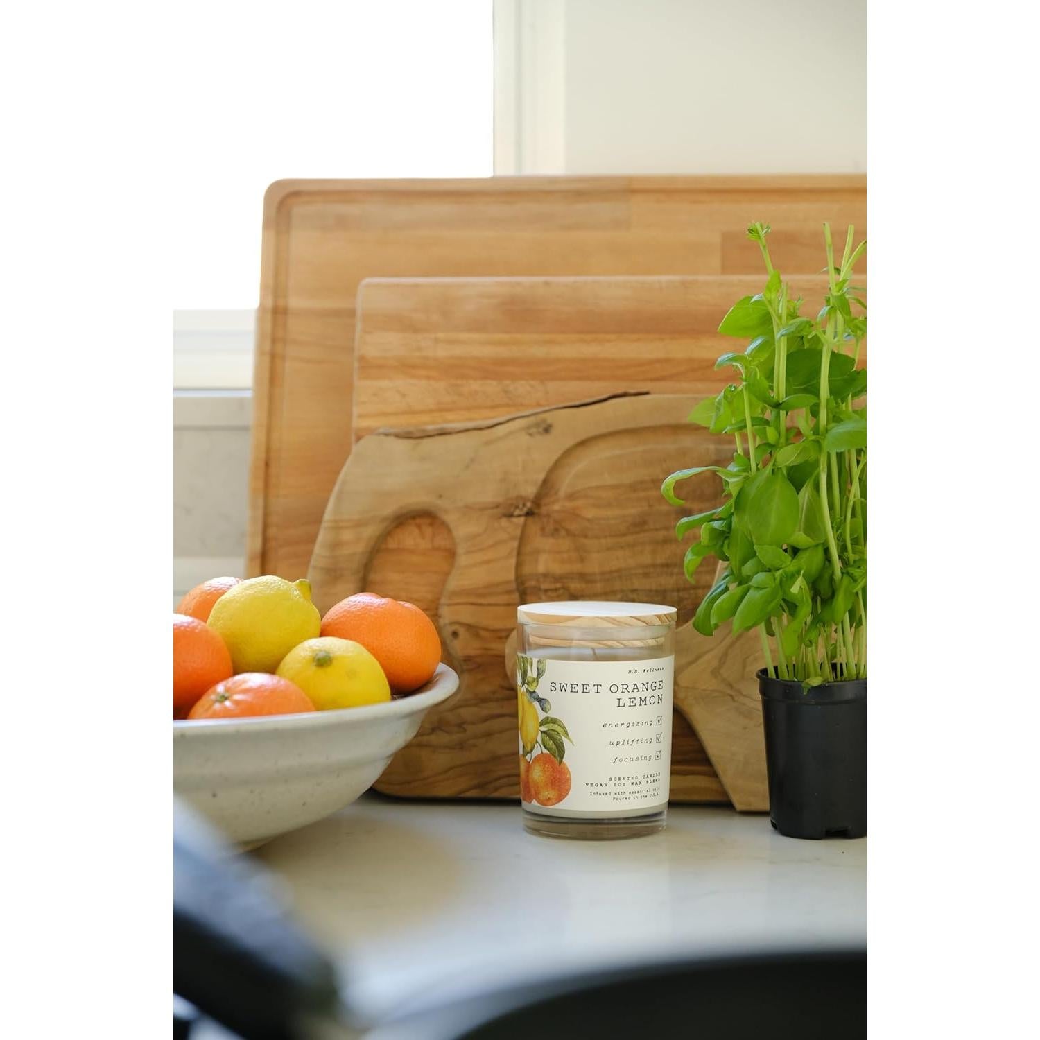 Vela de Cera de Soja Vegana B.B. Wellness 255 g Naranja Dulce Limón