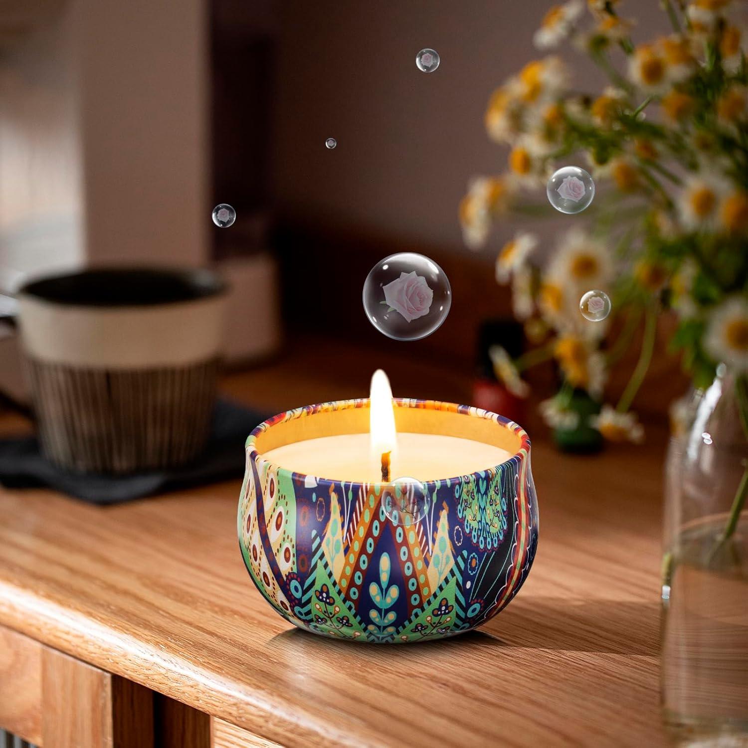 Set de 3 Velas Aromáticas Hausware - Soja 70.9g - Lavanda, Vainilla, Rosa