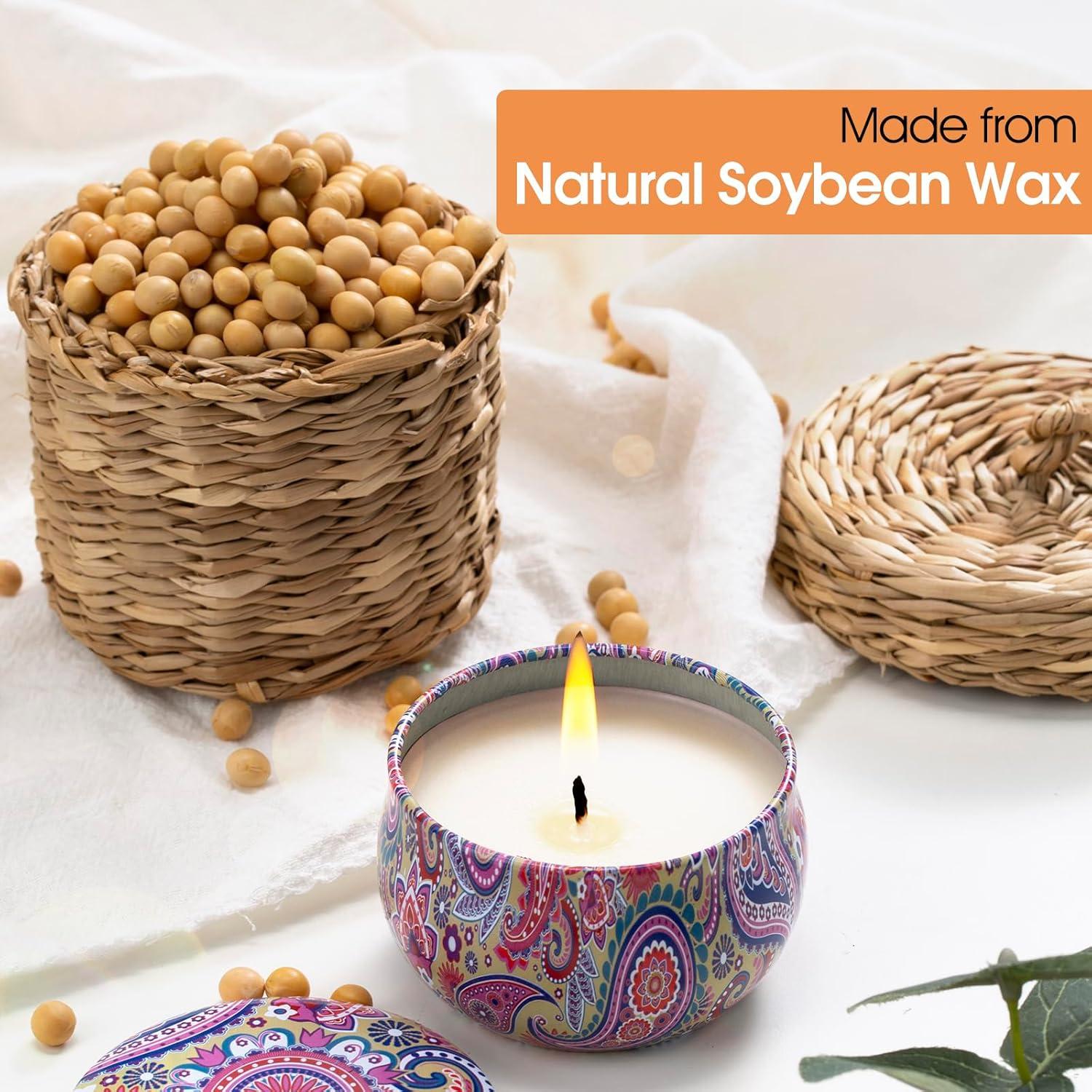 Set de 3 Velas Aromáticas Hausware - Soja 70.9g - Lavanda, Vainilla, Rosa