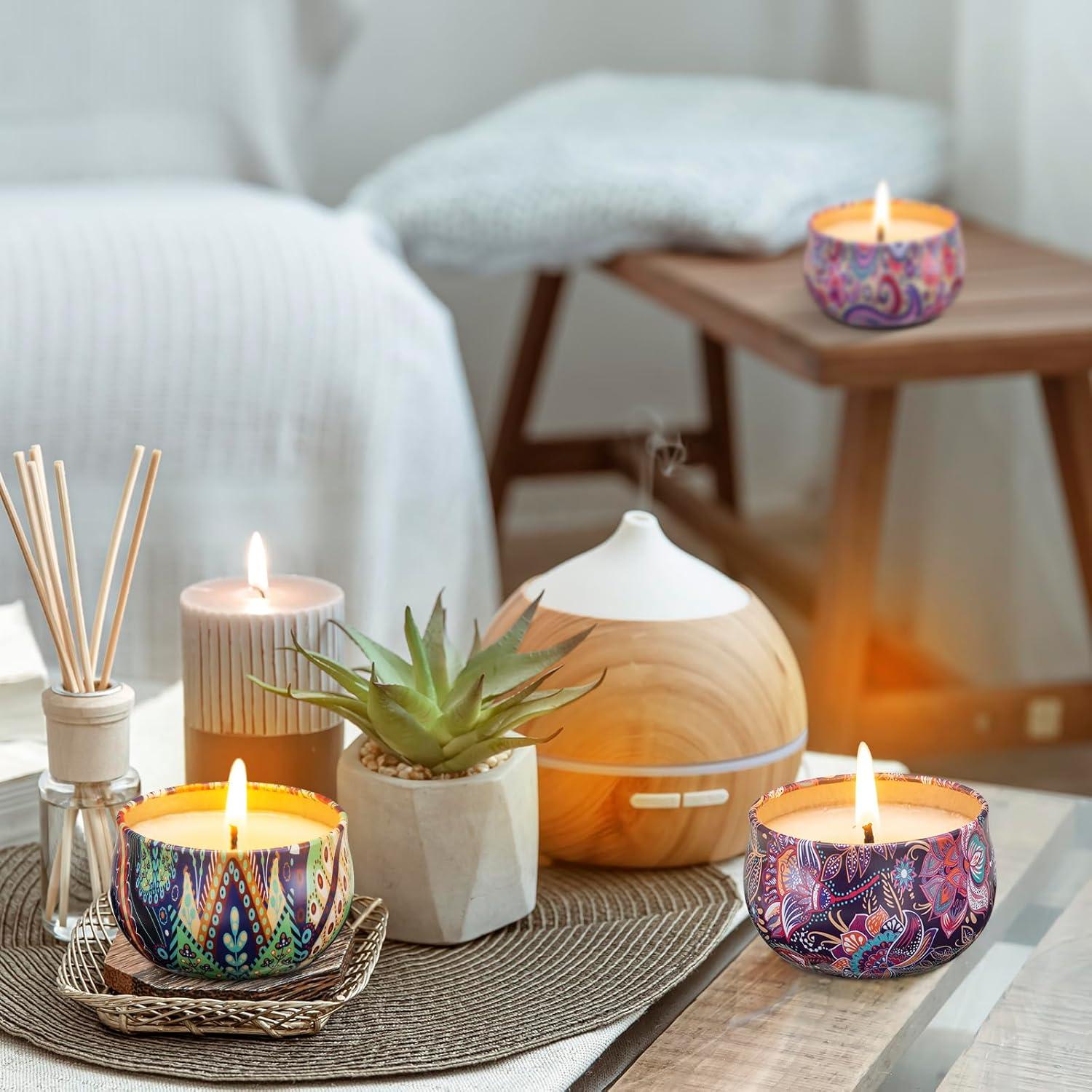 Set de 3 Velas Aromáticas Hausware - Soja 70.9g - Lavanda, Vainilla, Rosa