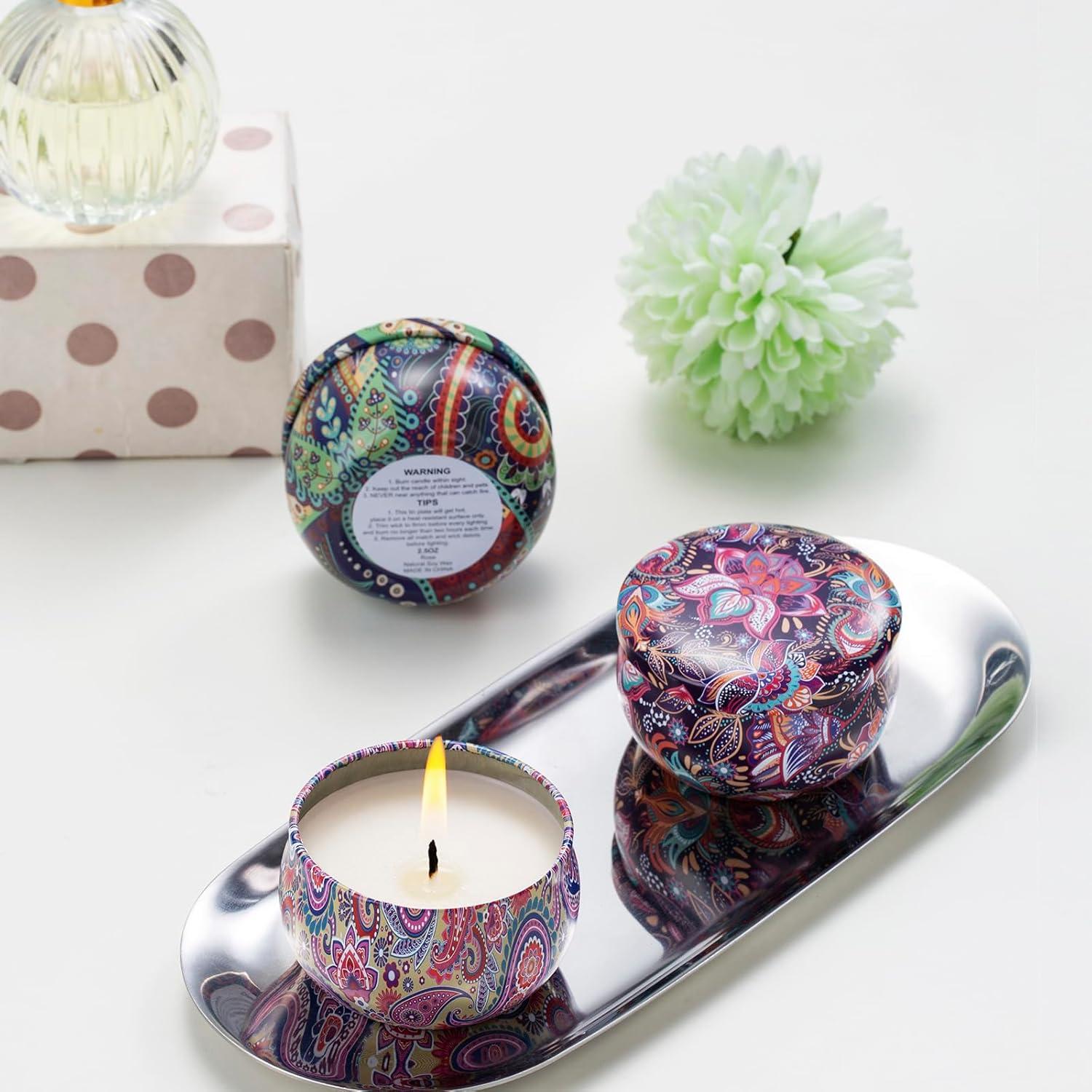 Set de 3 Velas Aromáticas Hausware - Soja 70.9g - Lavanda, Vainilla, Rosa