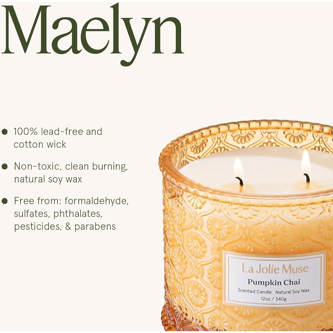 Vela Aromática de Soja LA JOLIE MUSE 340g Chai de Calabaza