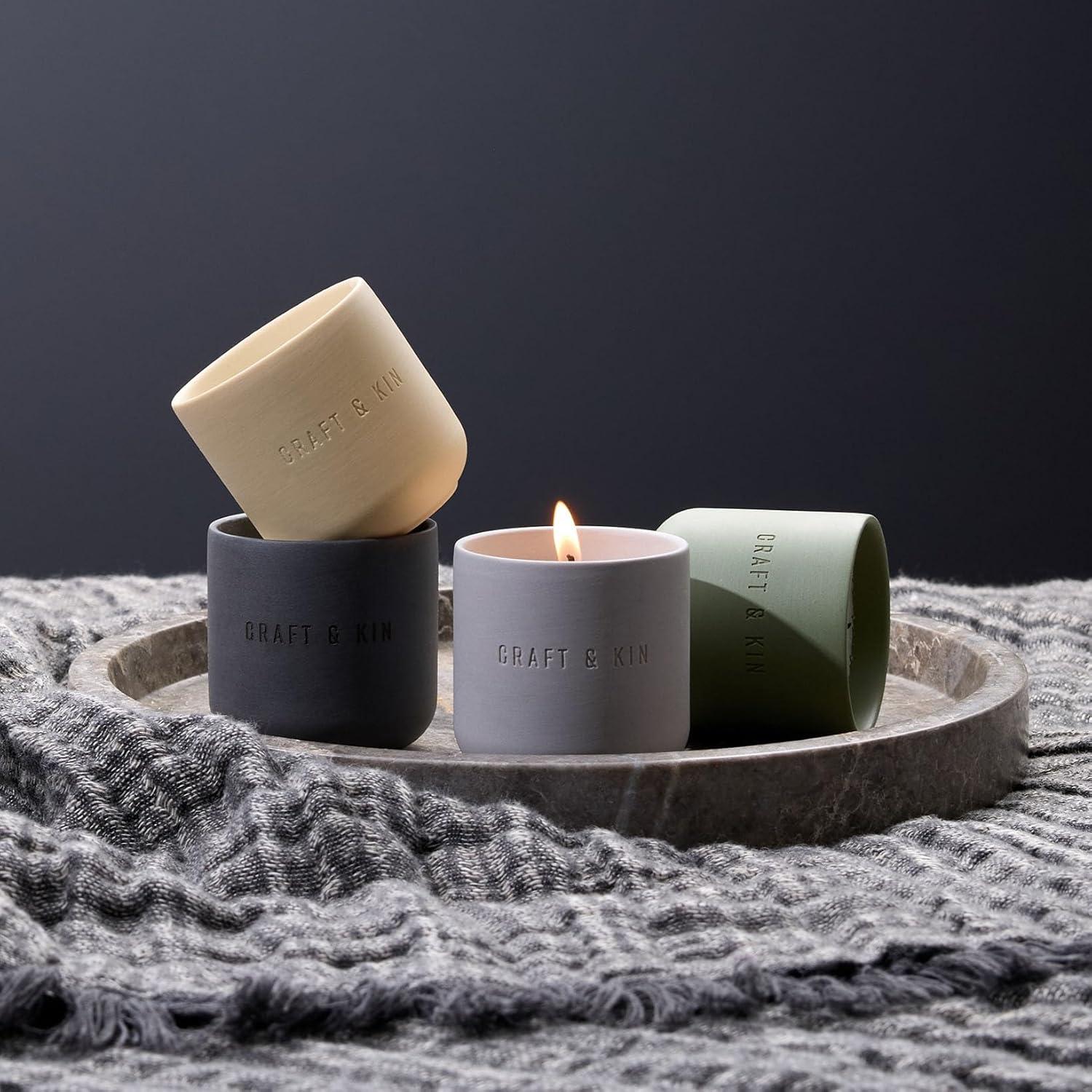 Juego de Velas Aromáticas Craft & Kin | 4 Velas 85g | Cera de Soja