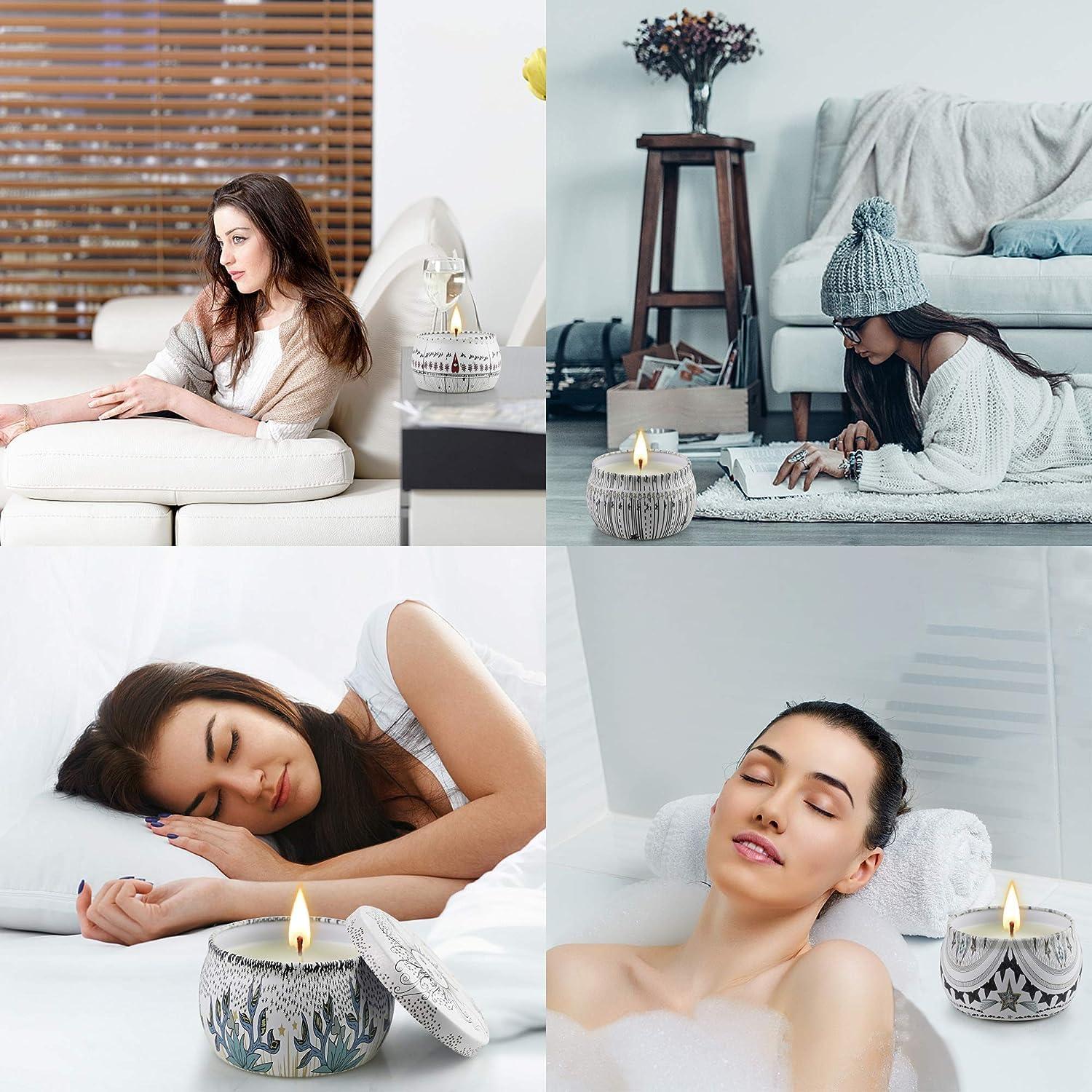 Juego de 6 Velas Aromáticas de Soja BXGRH - 200 Horas