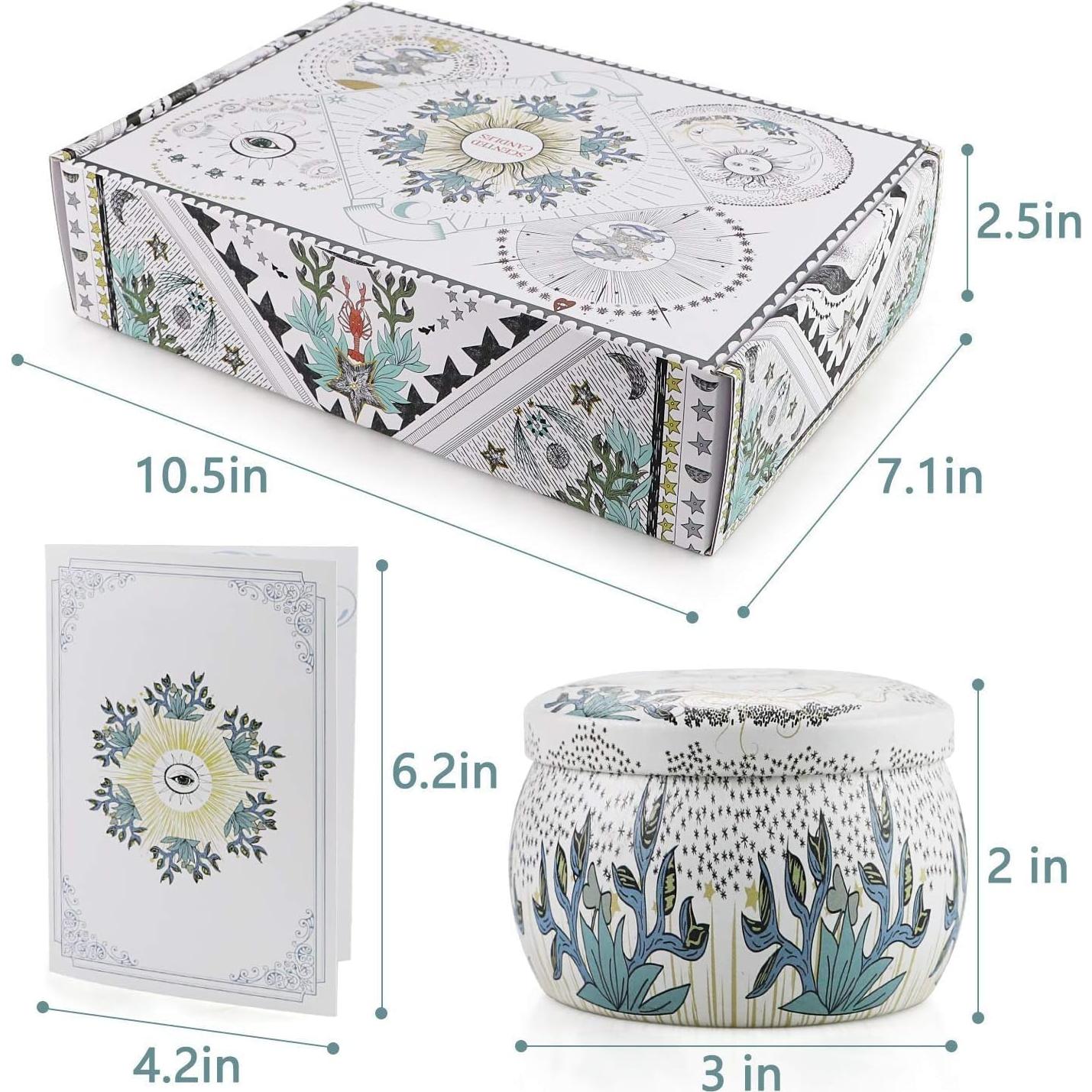 Juego de 6 Velas Aromáticas de Soja BXGRH - 200 Horas