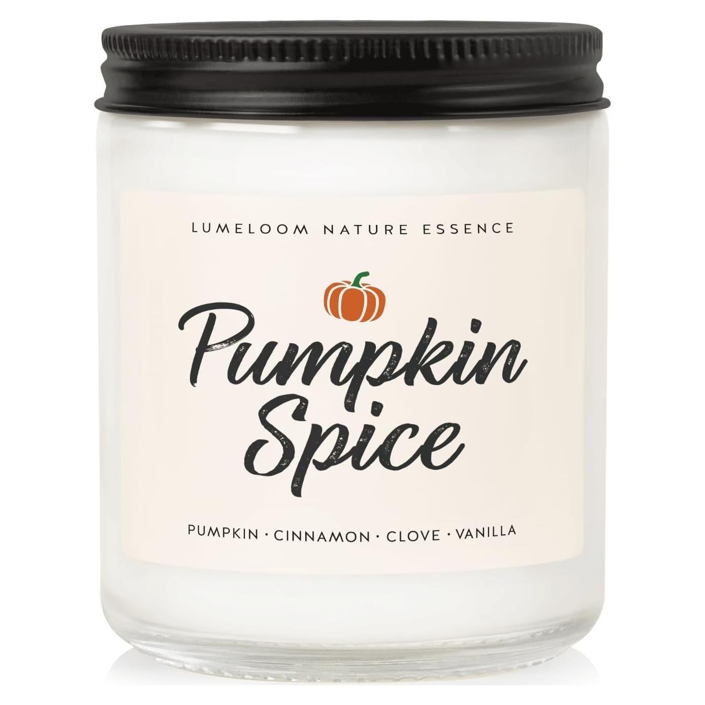 Vela Aromática de Calabaza LUMELOOM 9oz - Cera de Soja