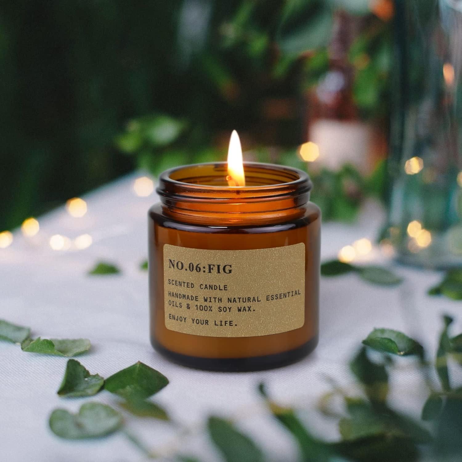 Set de 6 Velas Aromáticas de Soja Natural - Cera de Soja - Regalos