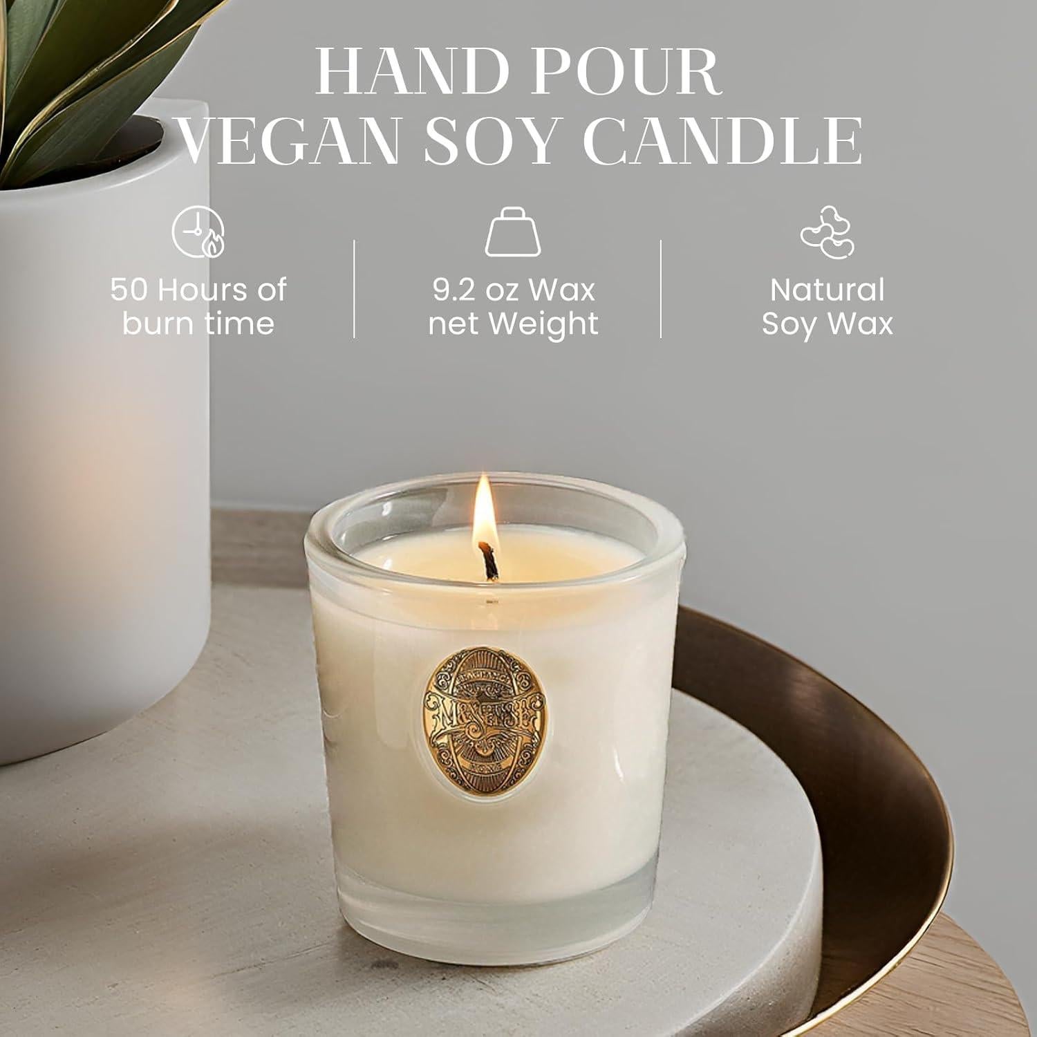 Vela Aromática Natural M&SENSE Sueño de Vainilla 260g 50H