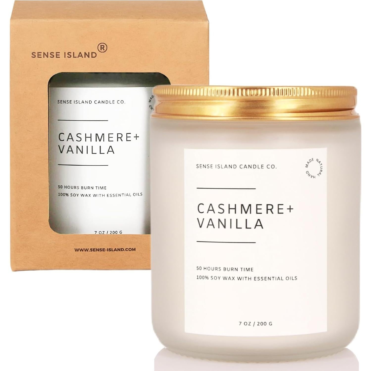 Vela Perfumada Sense Island Vainilla Cashmere 50+ Hrs