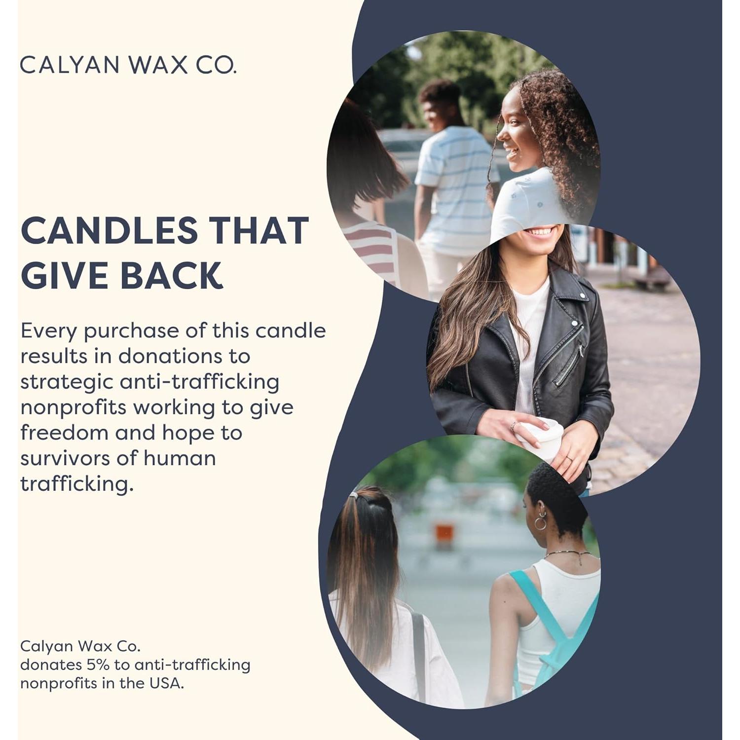 Vela Aromática de Soja Calyan Wax Co. 3 Mechas Mar y Cítricos 422.5g