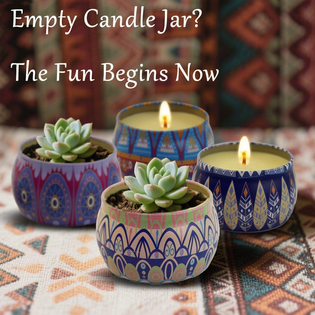 Set de 4 Velas Aromáticas LIVILLA de Cera de Soja 125g