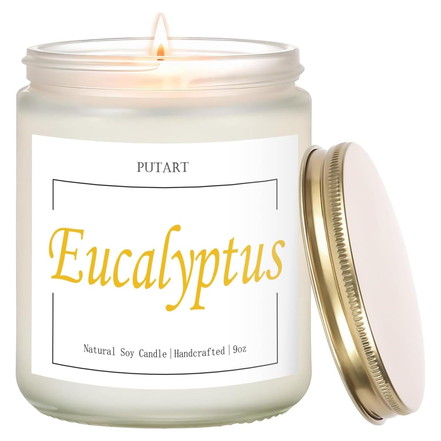 Vela Aromática de Eucalipto y Menta Putart - Cera de Soja 255g