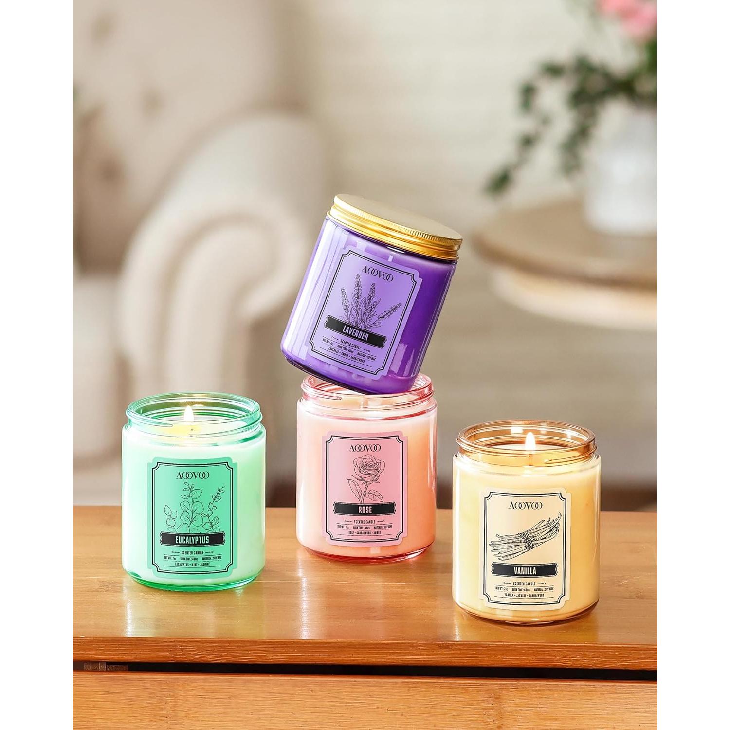 Set de 6 Velas Aromáticas AOOVOO de Soja - 300 Horas