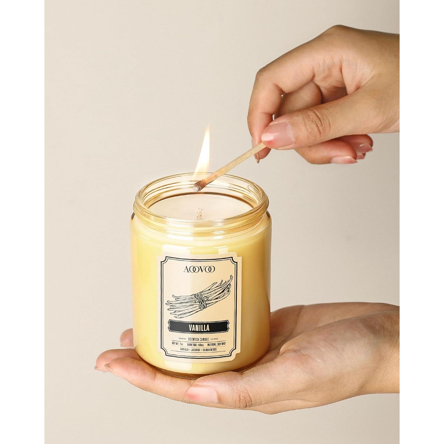 Set de 6 Velas Aromáticas AOOVOO de Soja - 300 Horas