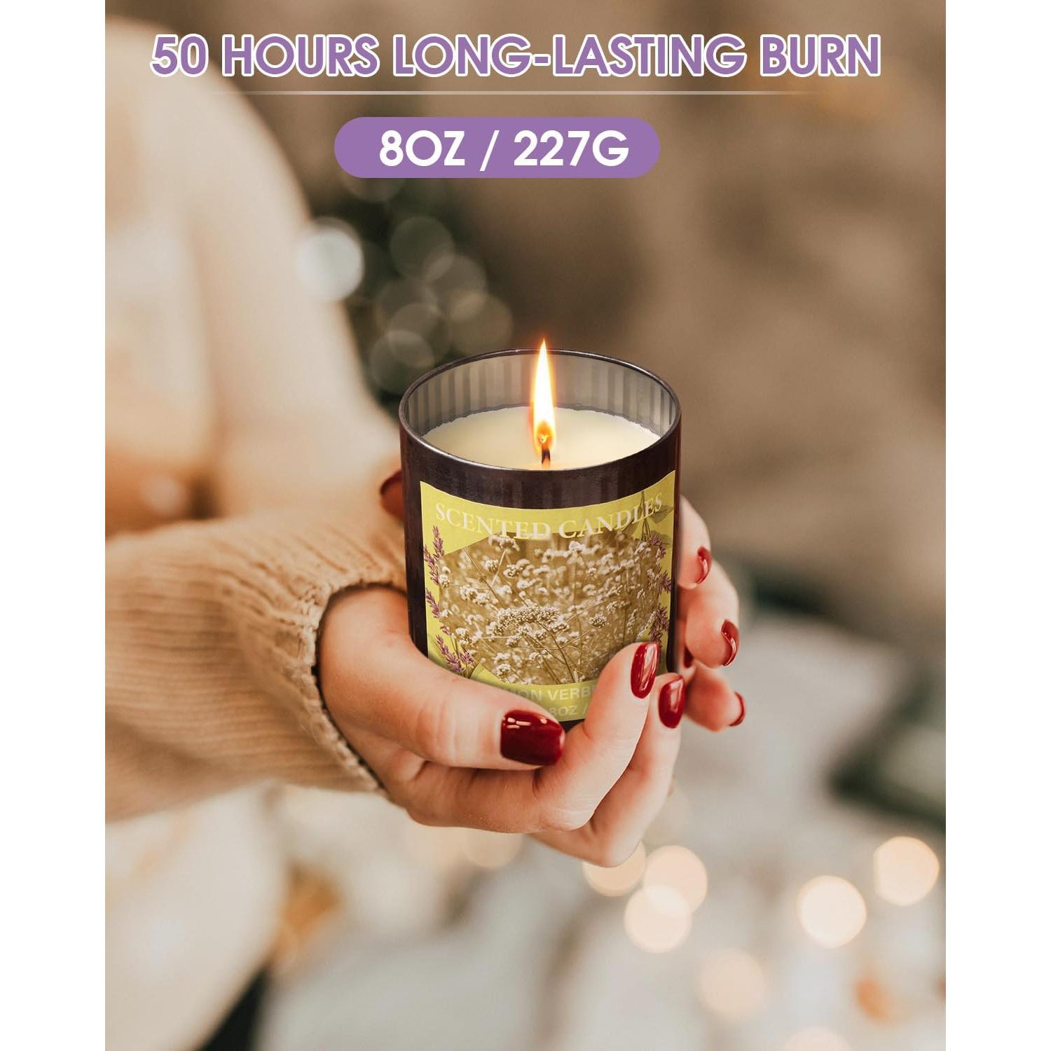 Vela Aromática de Soja CUKIY 8oz Lavanda 50h Quema
