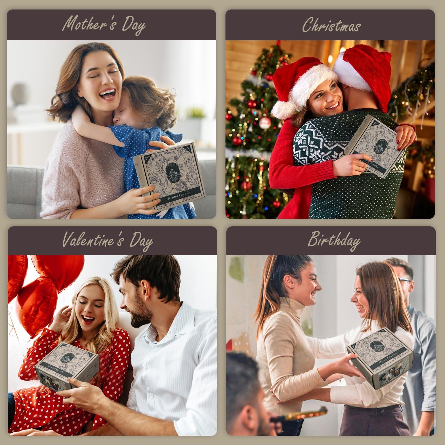 Set de 4 Velas Aromáticas FOMICO - Cera de Soja, 100 Horas