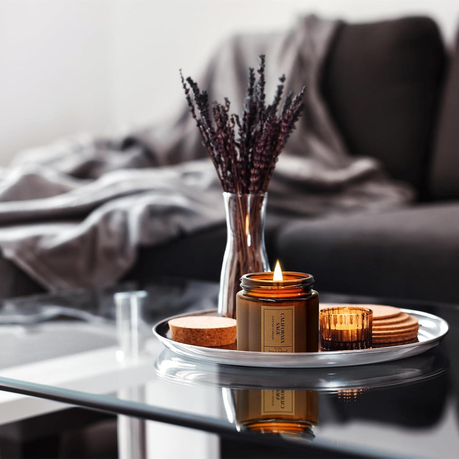 Set de 4 Velas Aromáticas FOMICO - Cera de Soja, 100 Horas