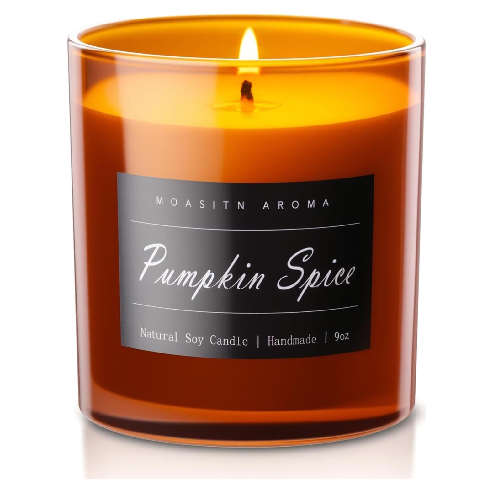 Vela Aromática MOASITN 255g Especias de Calabaza Hecha a Mano