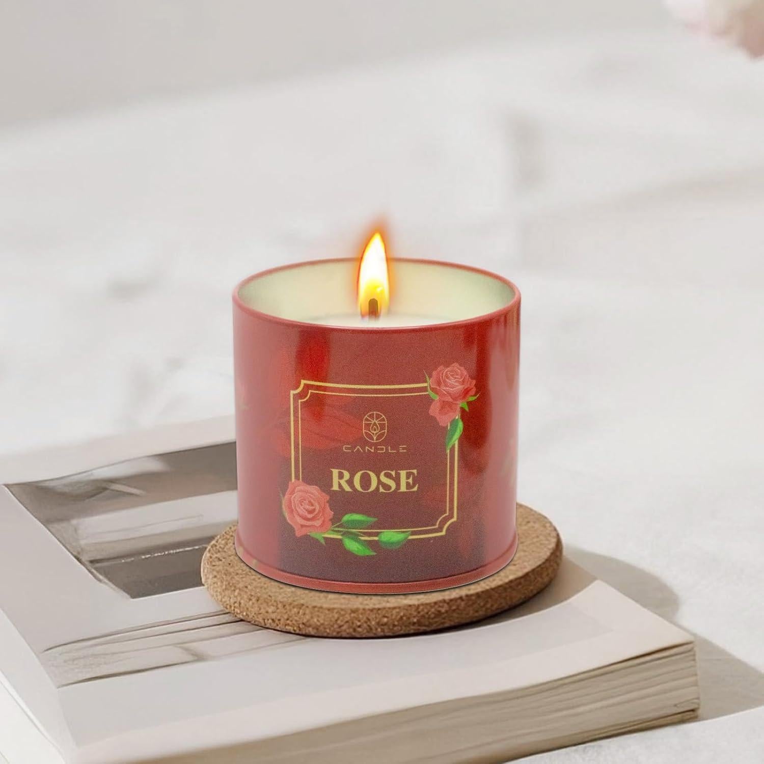 Juego de 4 Velas Aromáticas de Cera de Soja Lamway 184g