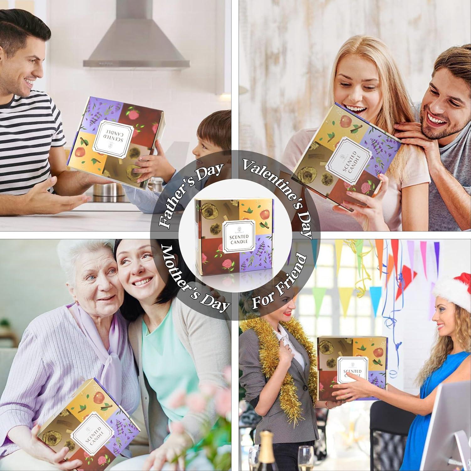 Juego de 4 Velas Aromáticas de Cera de Soja Lamway 184g