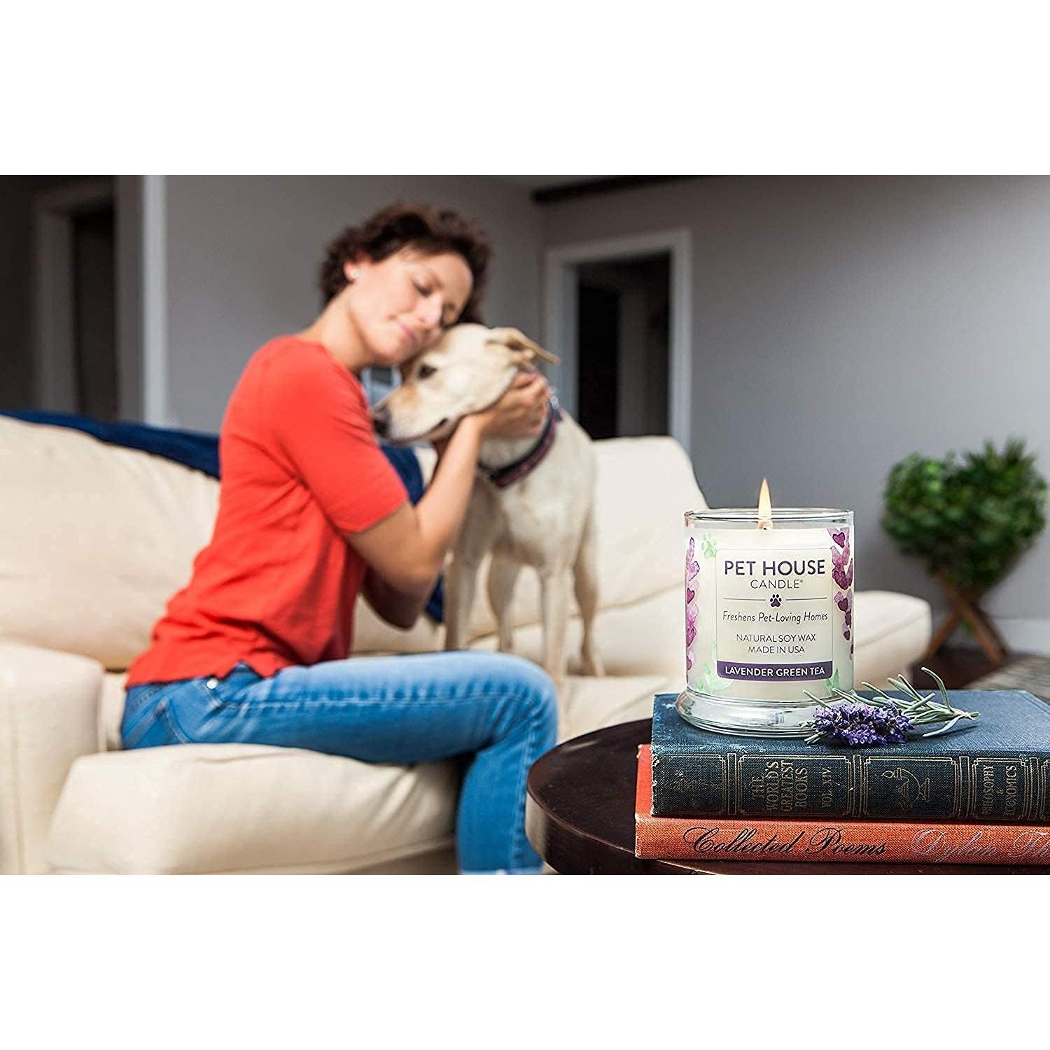 Vela Aromática para Mascotas One Fur All - Lavanda Té Verde - 226g