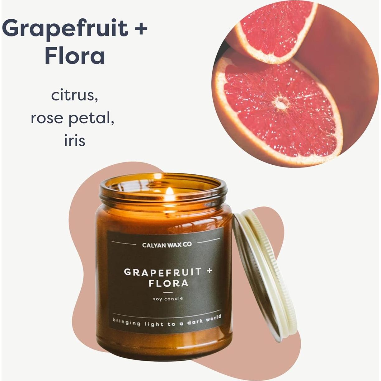 Vela Aromática Calyan Wax Co. Pomelo + Flora 204g 57h