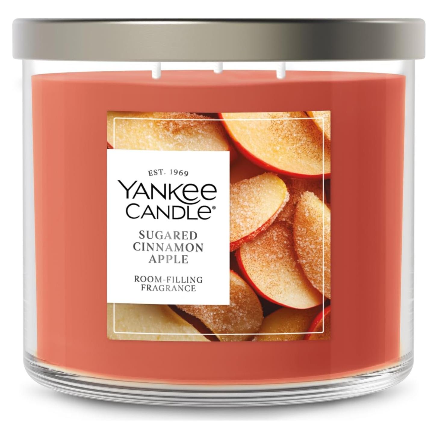 Vela Aromática Yankee Candle 3 Mechas Manzana Canela 411g