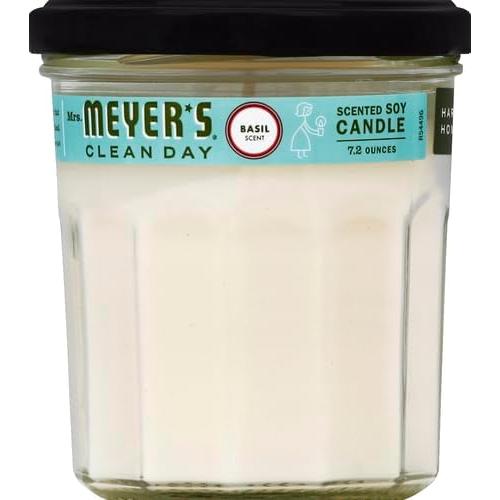 Vela Perfumada de Soja Mrs. Meyer's 204g Albahaca