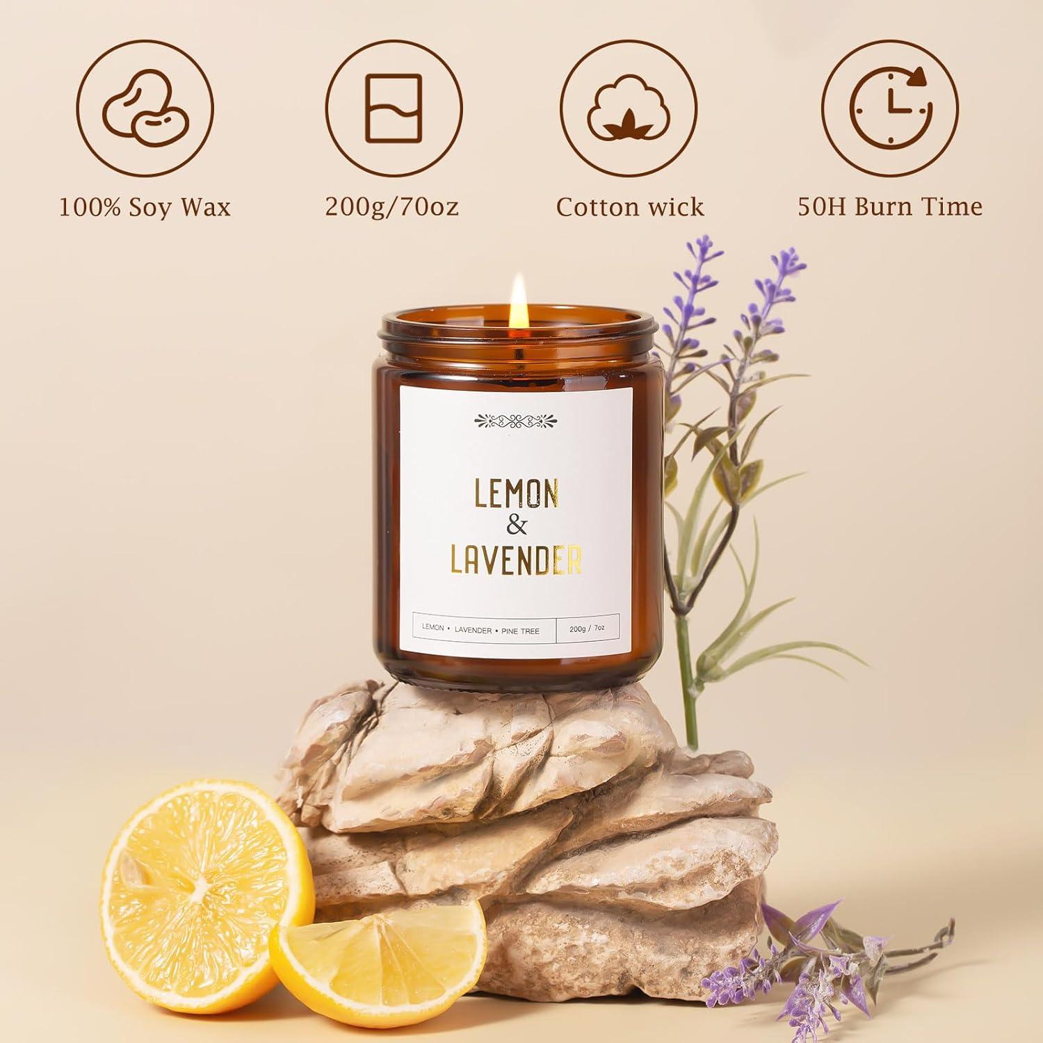 Set de 6 Velas Aromáticas Yinuo de Soja 198g - Regalo Ideal