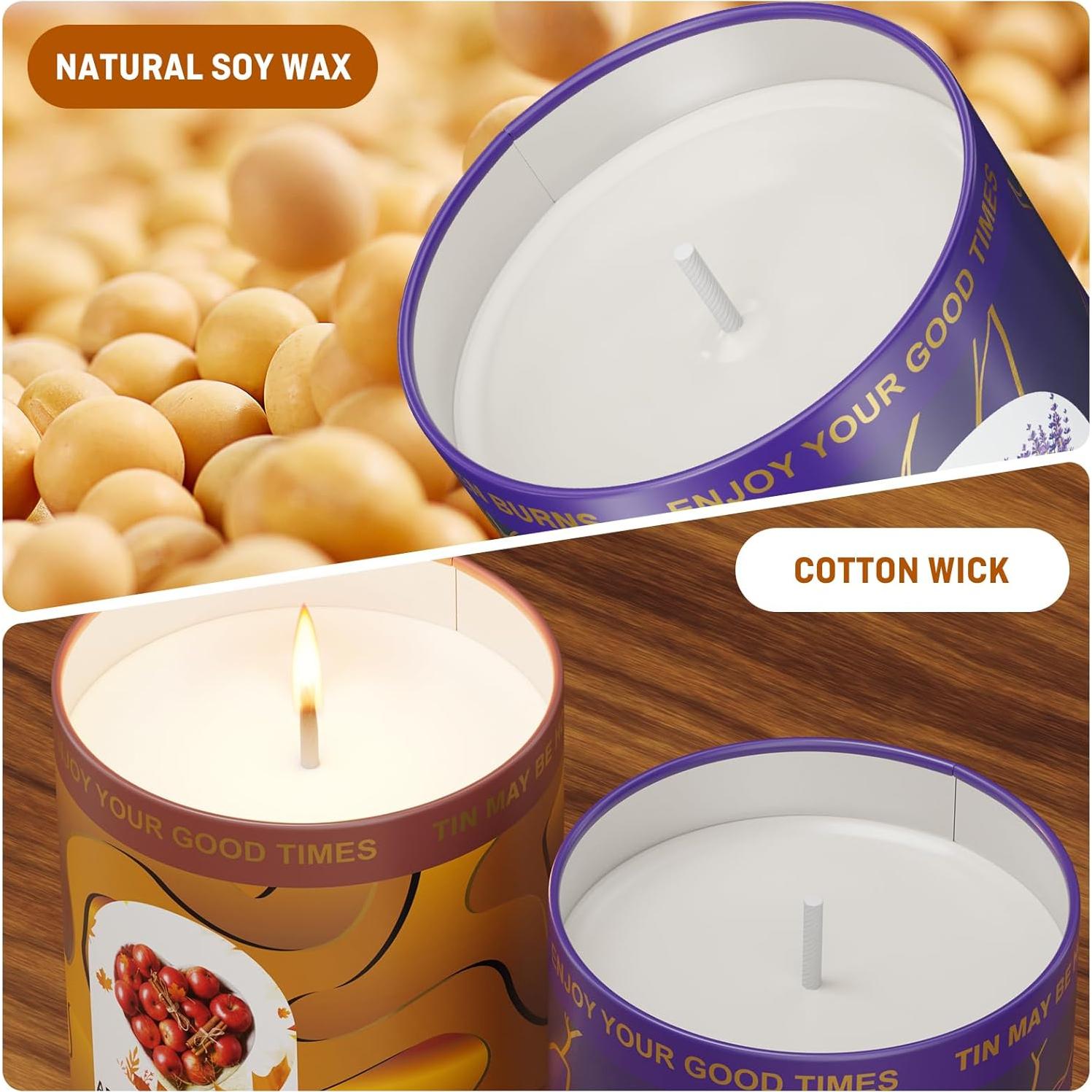 Juego de Velas Aromáticas Vortixx - 3 Aromas Naturales 127.6g