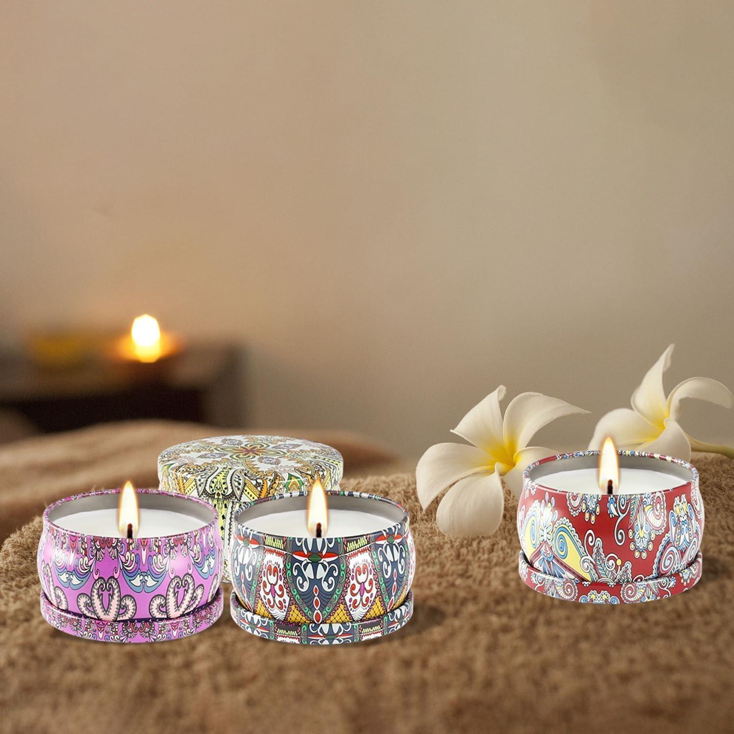 Juego de 24 Velas Aromáticas de Cera de Soja WPONSZU 70g