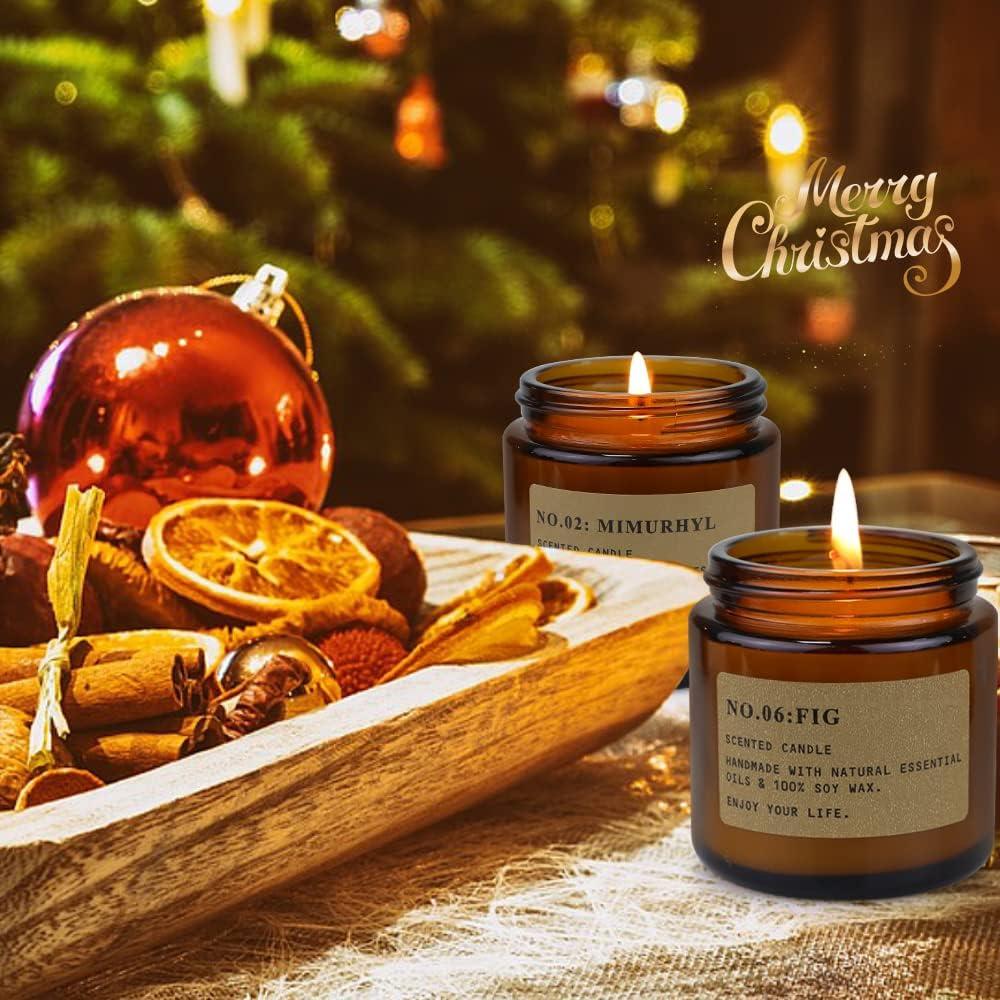 Set de 6 Velas Aromáticas de Cera de Soja Asoeosa - 150 Horas