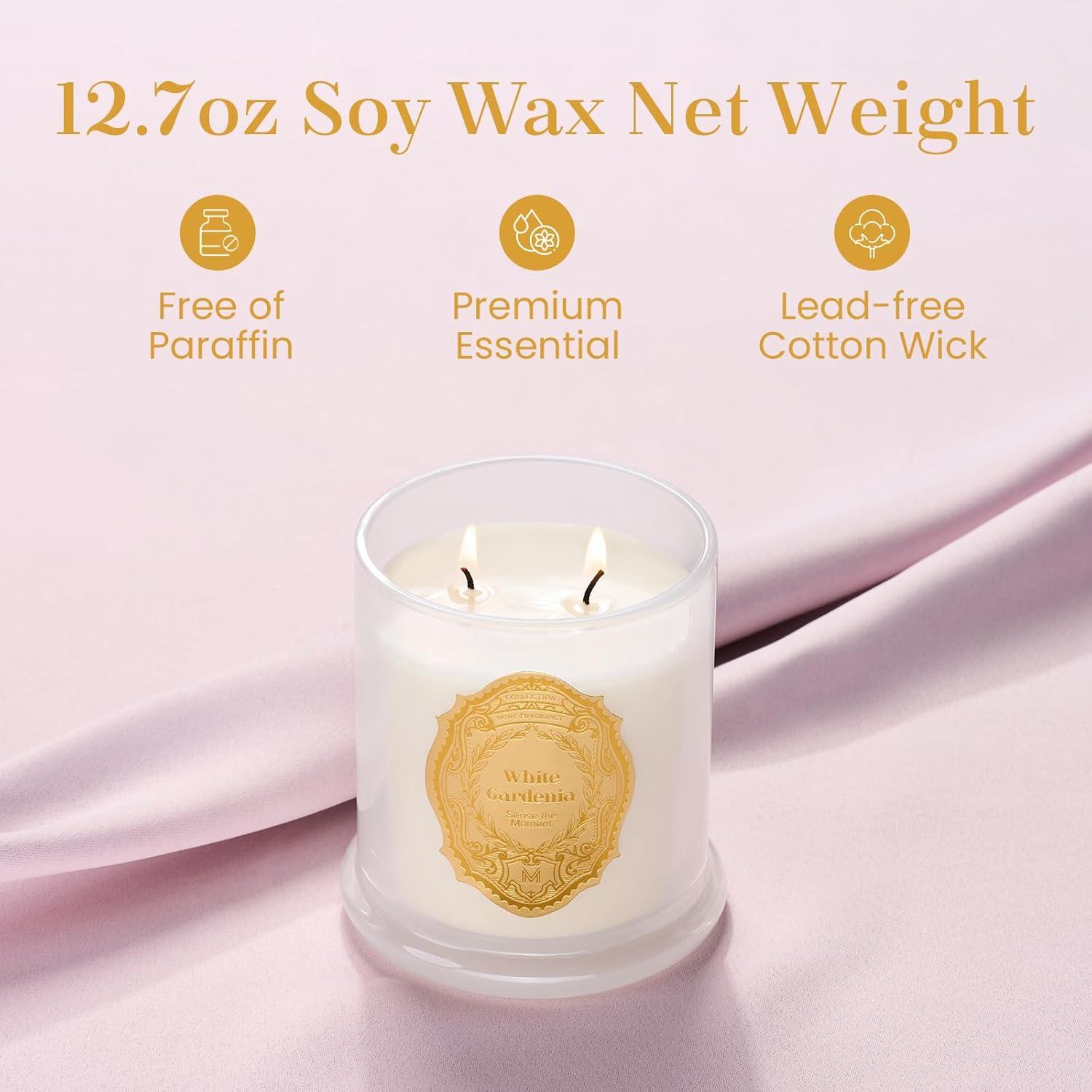 Velas Aromáticas M&SENSE Gardenia Blanca 360g 70 Horas